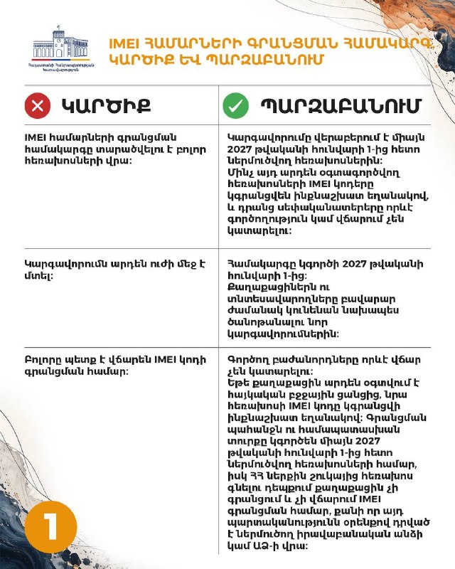В Армении внедрят систему регистрации IMEI-номеров: что нужно знать жителям Ширака